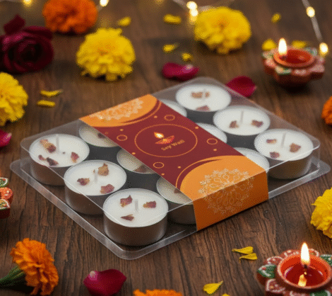 Soy Wax Tealight Set Of 12