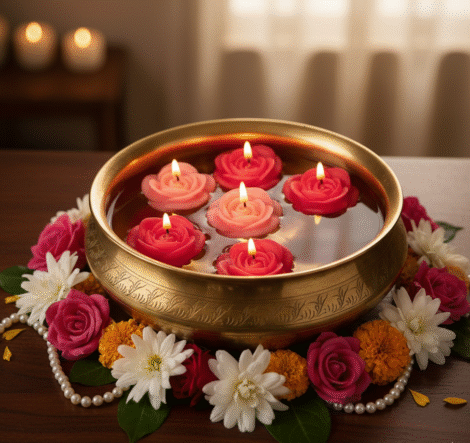 Big Rose Flower Set Of 6